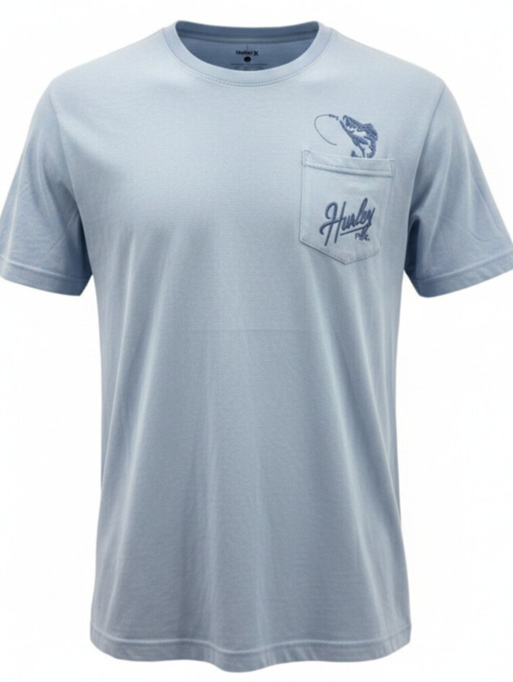 NWT Hurley Big Catch Peek-a-Boo T-Shirt Fishing Theme Blue Small